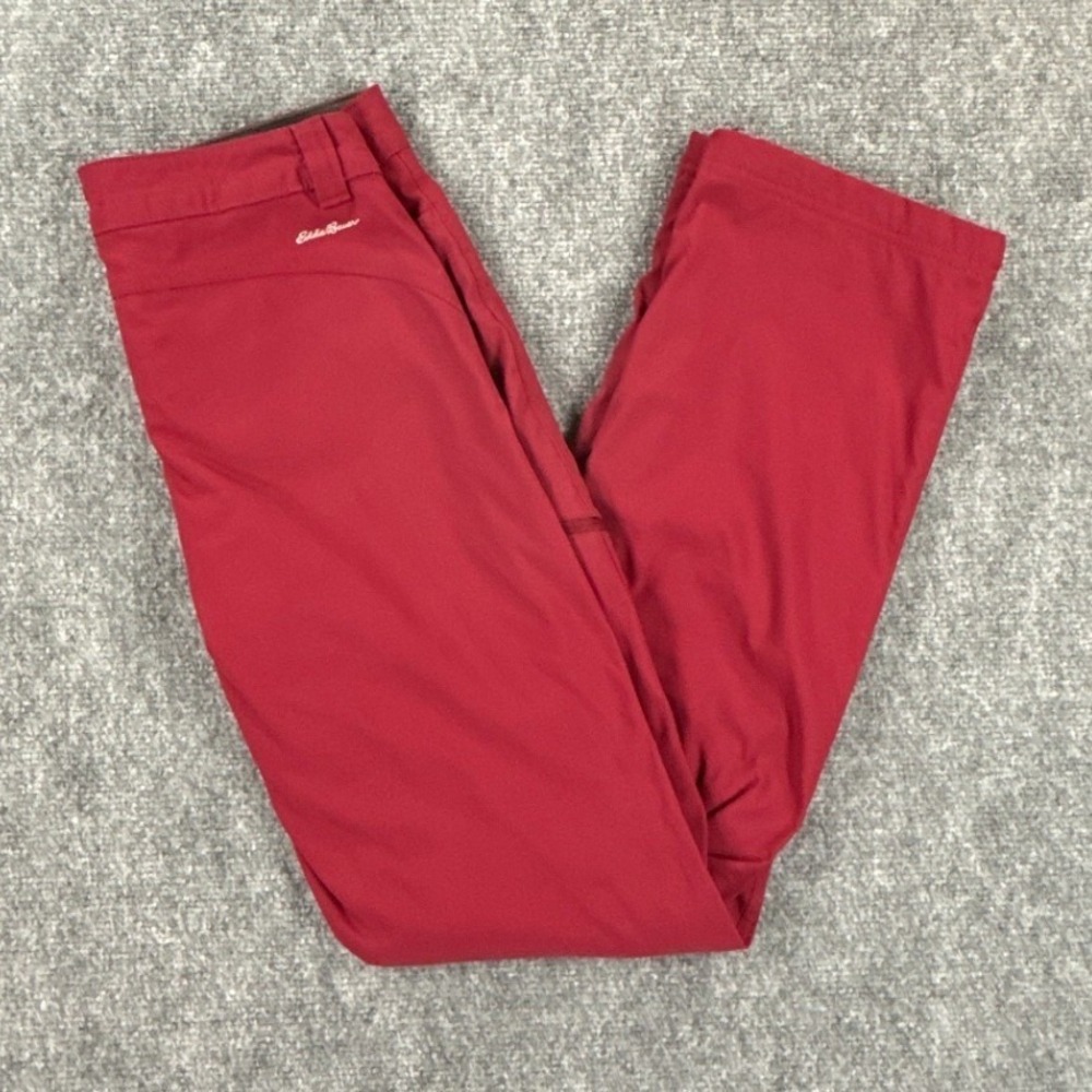 Eddie Bauer Womens Size 4 Red Fleece Lined Hiking Pants D3161024 Fall 2021